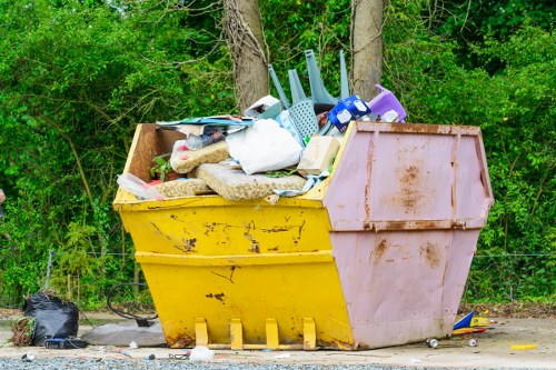 Commercial waste collection truck in Charlton