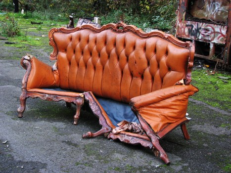 Street view of Charlton businesses and recycling containers