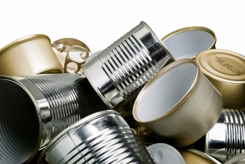 Workers wearing high-visibility PPE during collection